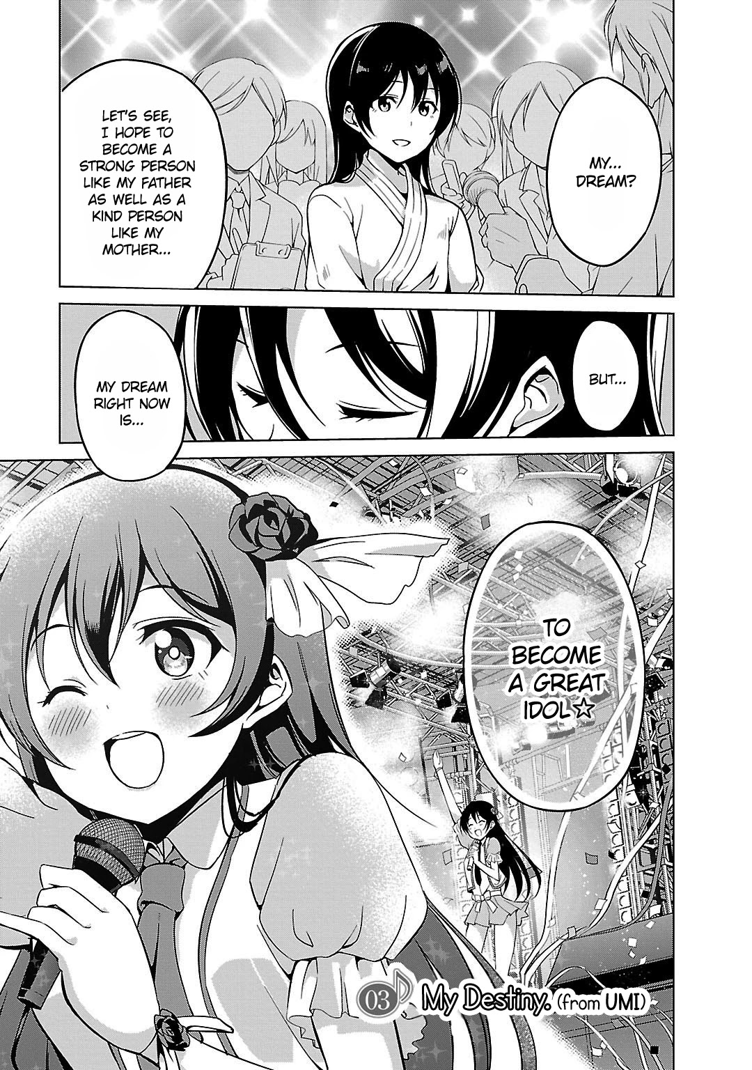 Love Live! School Idol Diary Chapter 3 page 1 - Chapter 3: My Destiny.