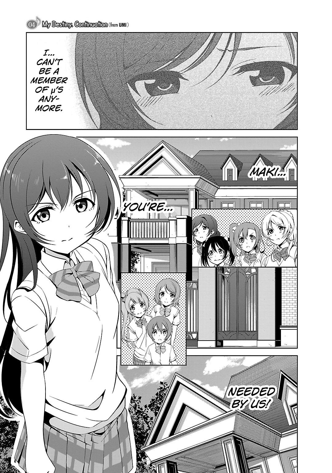 Love Live! School Idol Diary Chapter 4 page 1 - Chapter 4: My Destiny. Continuation
