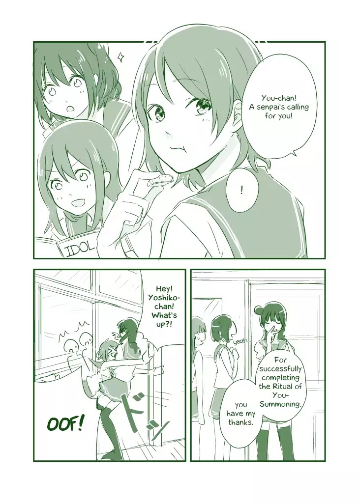 Love Live! Sunshine!! dj: Concealing With A Kiss Chapter 0 page 1 - Chapter 0: Oneshot