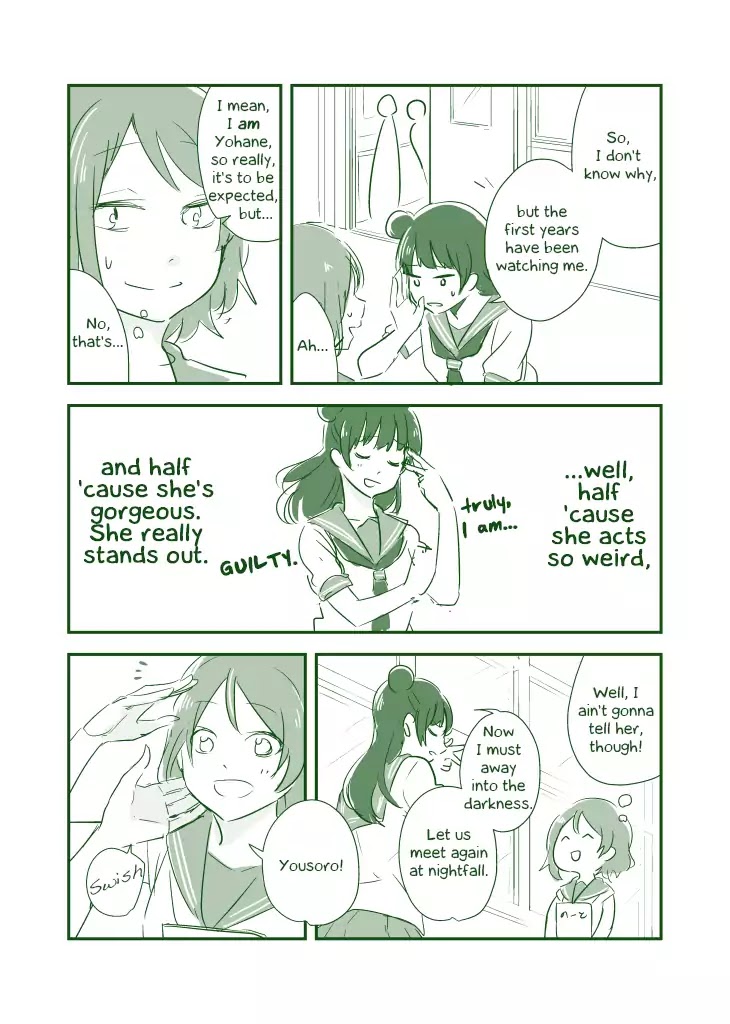 Love Live! Sunshine!! dj: Concealing With A Kiss Chapter 0 page 3 - Chapter 0: Oneshot