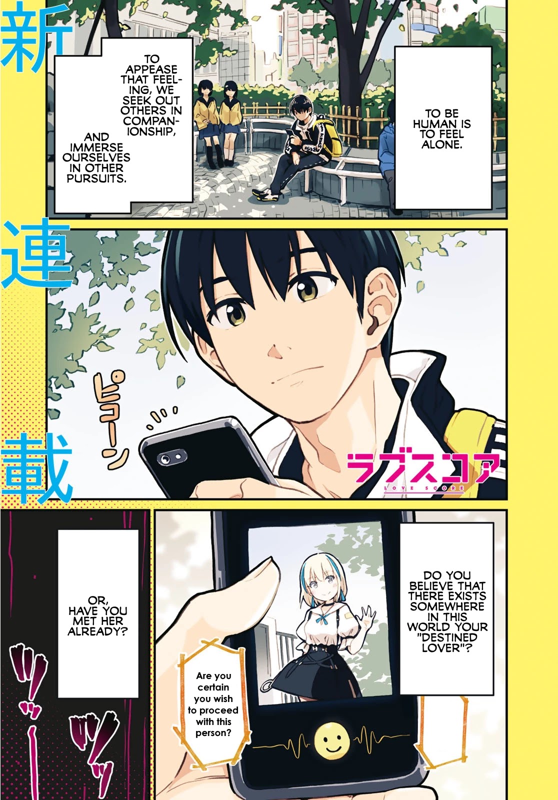 Love Score Chapter 1 page 1 - Chapter 1: Yuuji and Chise