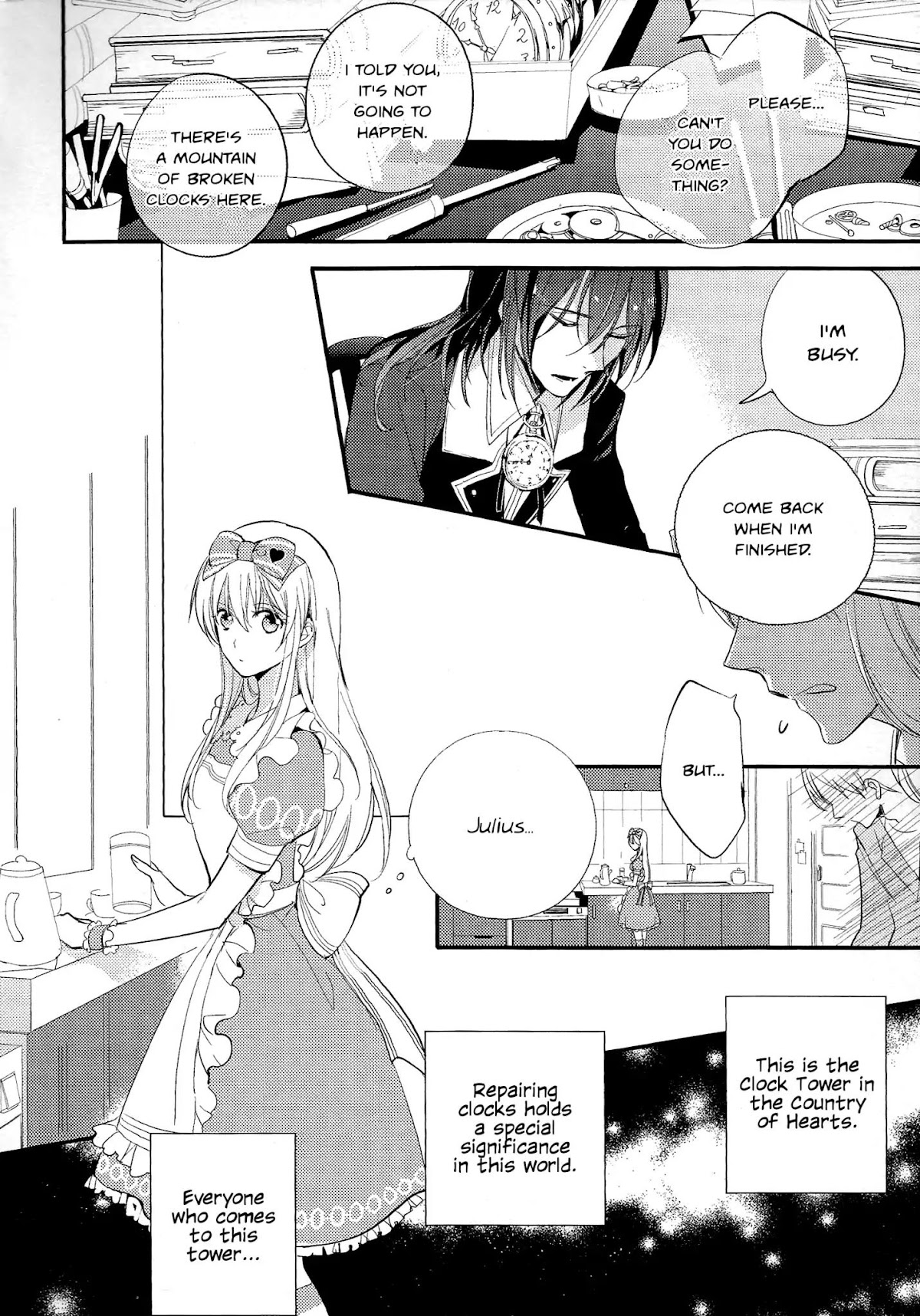 Love, Storms, and Flower Clocks: Alice in the Country of Hearts ~ Wonderful Twin World ~ Chapter 1 page 9 - Chapter 1