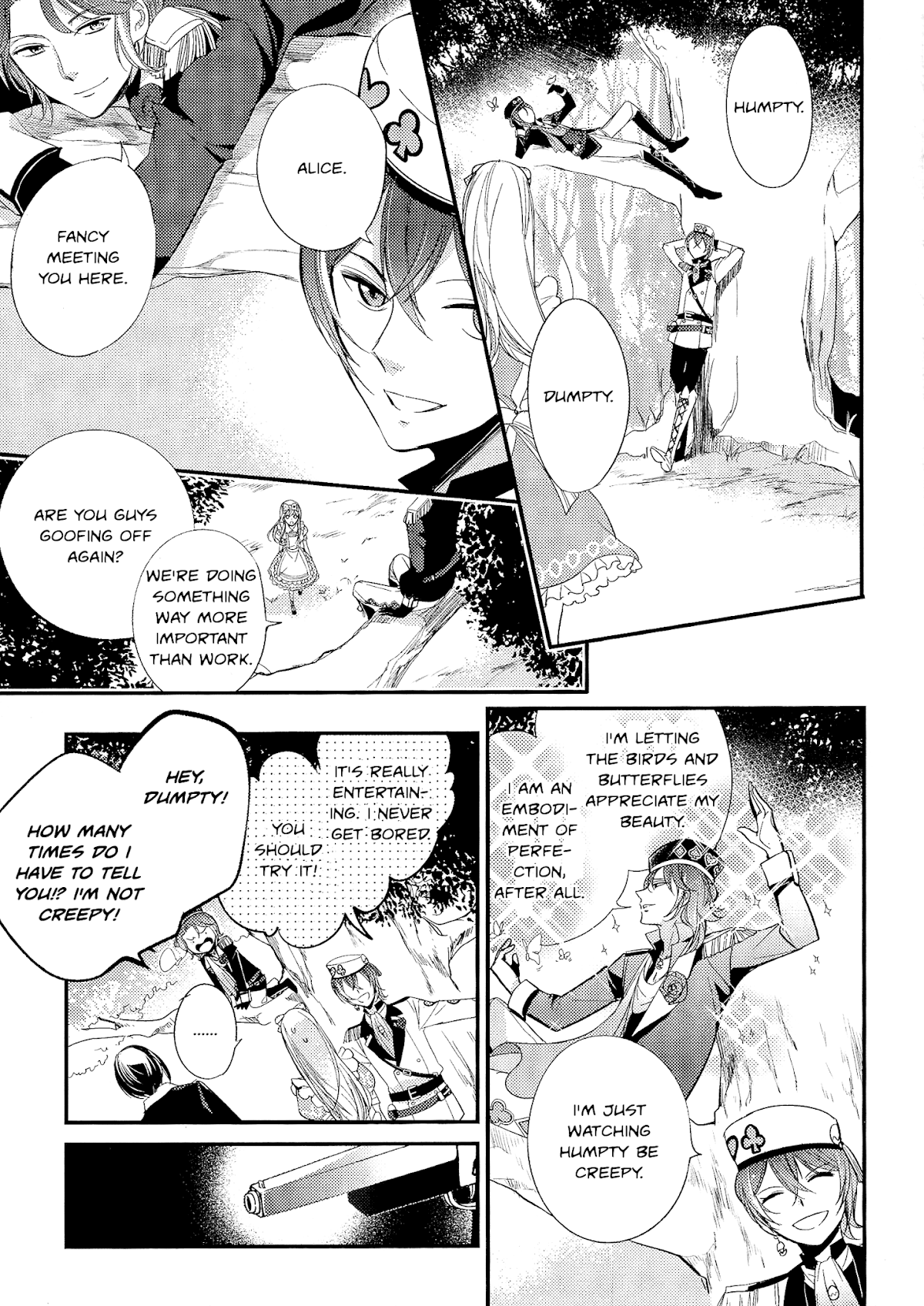 Love, Storms, and Flower Clocks: Alice in the Country of Hearts ~ Wonderful Twin World ~ Chapter 3.1 page 17 - Chapter 3.1