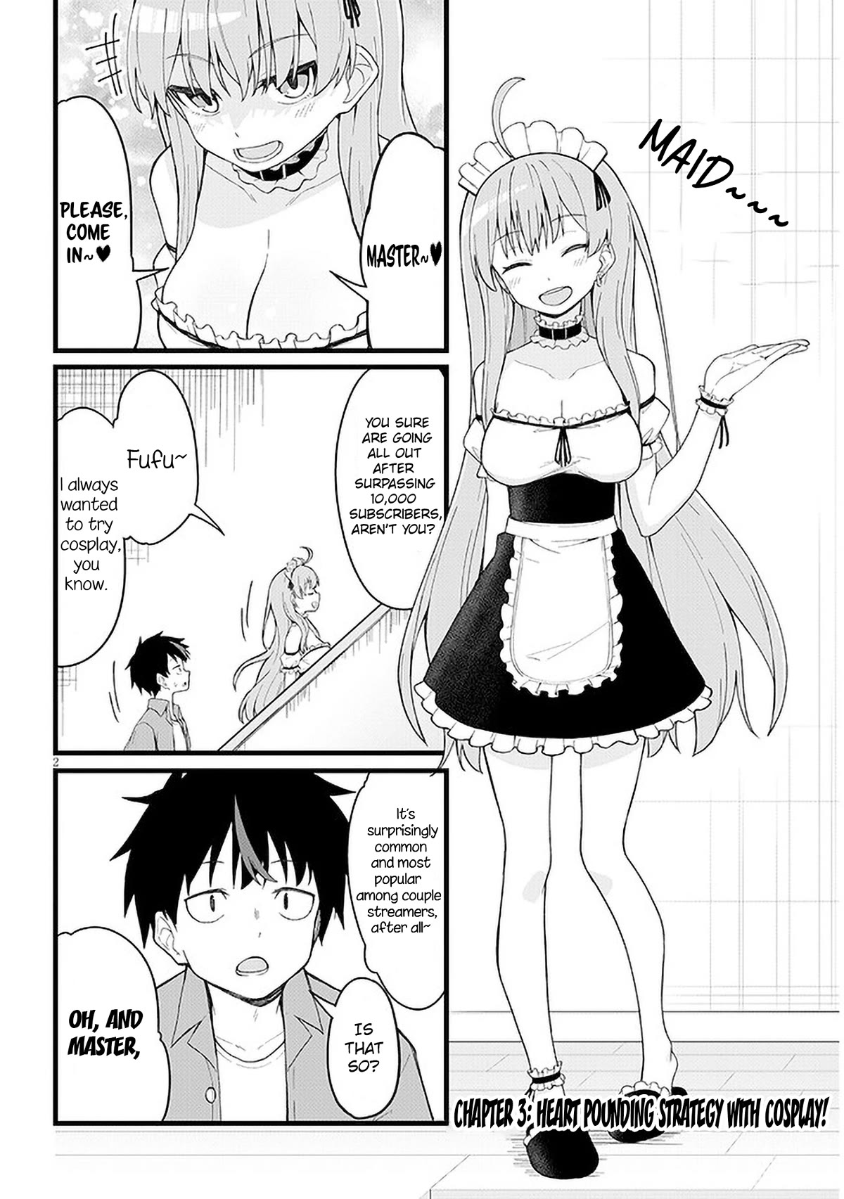 Love-Struck Business Couple Streamers Chapter 3 page 2 - Chapter 3: Heart Pounding Strategy with Cosplay!