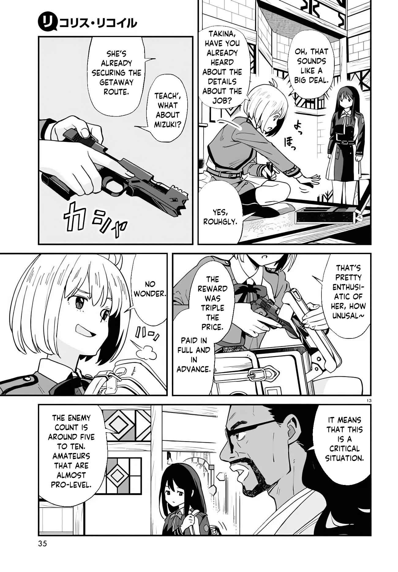 Lycoris Recoil Chapter 4 page 13 - Chapter 4