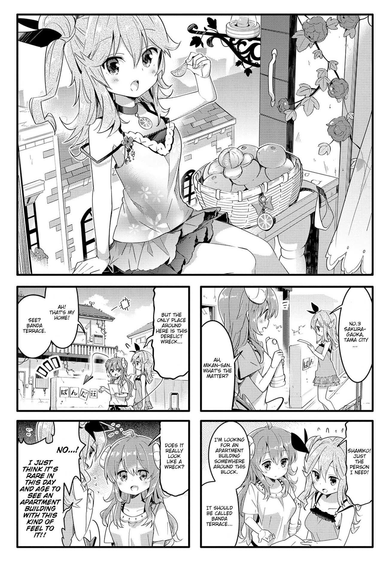 Machikado Mazoku Chapter 28 page 1 - Chapter 28: Neighbourhood Strife! Love Thy Neighbour!