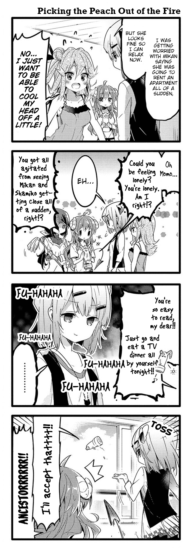 Machikado Mazoku Chapter 28 page 14 - Chapter 28: Neighbourhood Strife! Love Thy Neighbour!