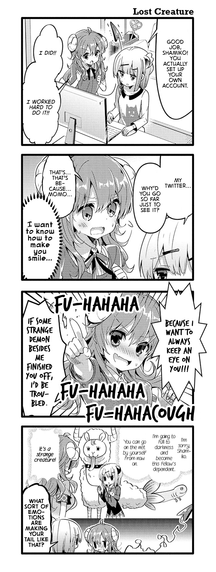 Machikado Mazoku Chapter 32 page 12 - Chapter 32: The Net's Darkness!? Hacking Momo's Feelings!