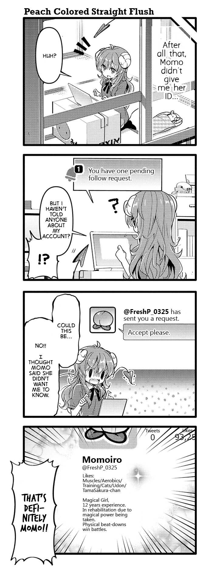 Machikado Mazoku Chapter 32 page 13 - Chapter 32: The Net's Darkness!? Hacking Momo's Feelings!