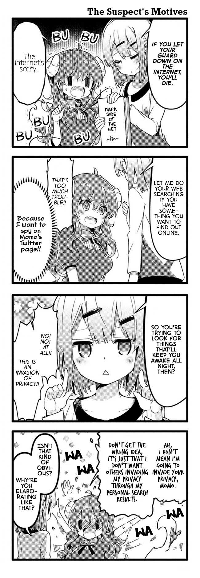 Machikado Mazoku Chapter 32 page 6 - Chapter 32: The Net's Darkness!? Hacking Momo's Feelings!