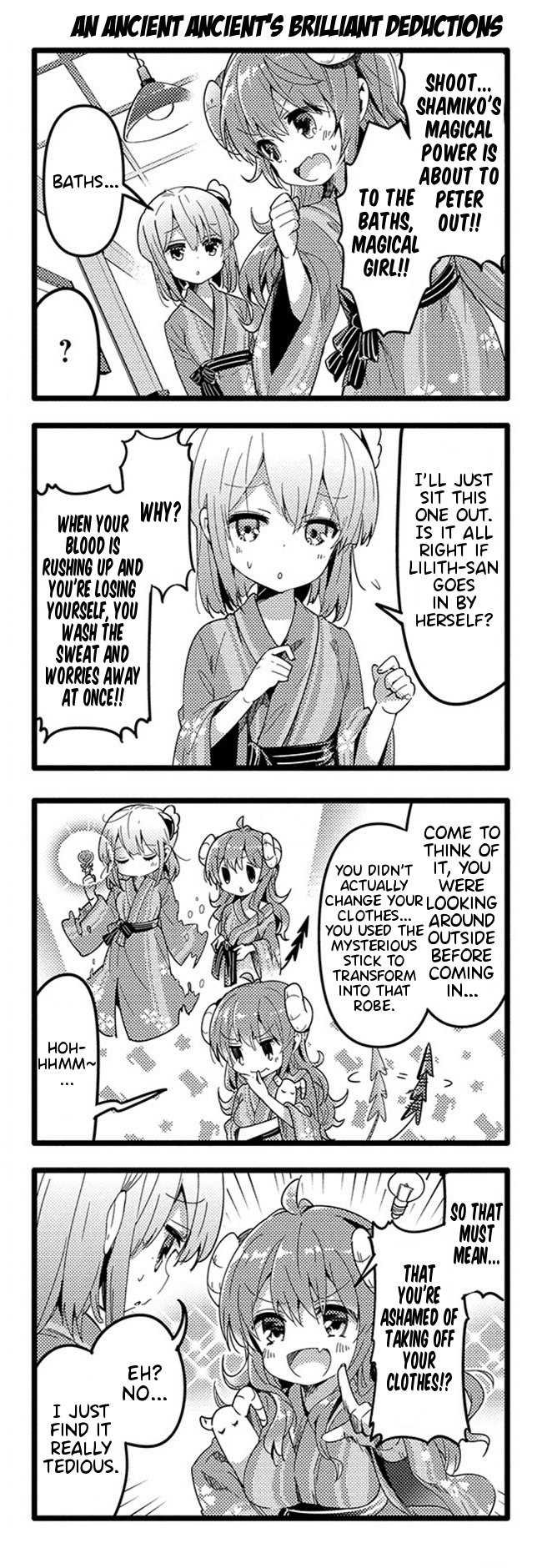 Machikado Mazoku Chapter 33 page 10 - Chapter 33: The Witch of Darkness Returns! Steam From Hell!