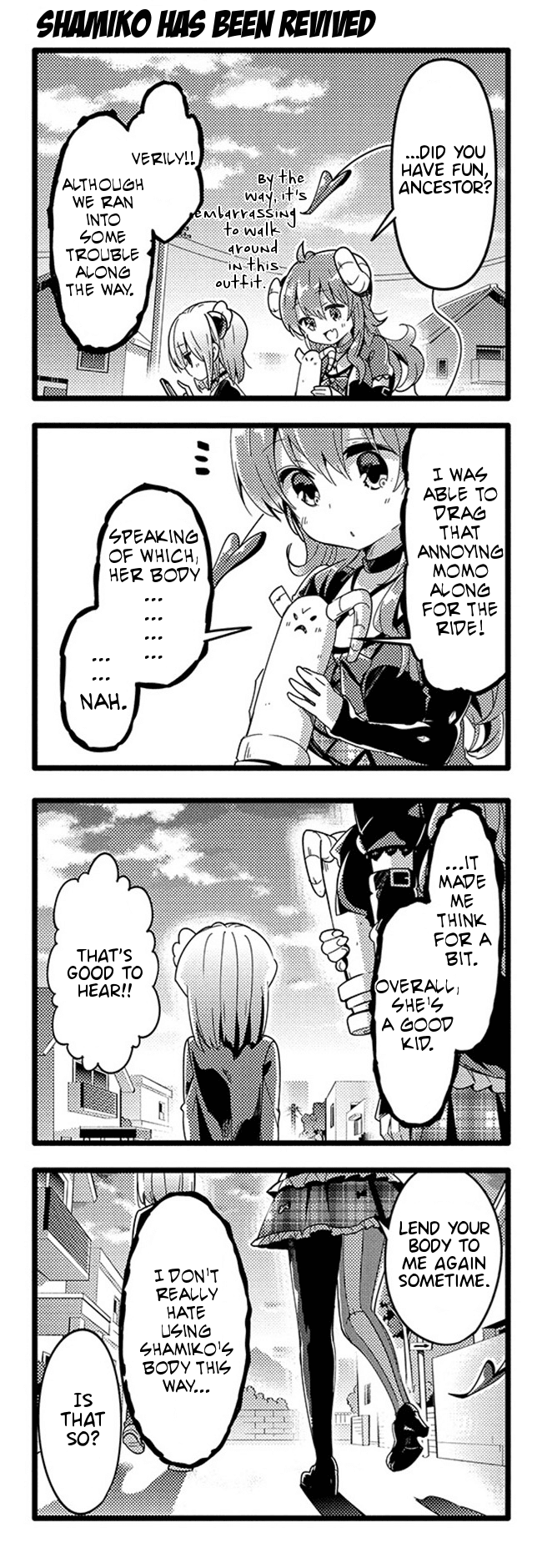 Machikado Mazoku Chapter 33 page 15 - Chapter 33: The Witch of Darkness Returns! Steam From Hell!