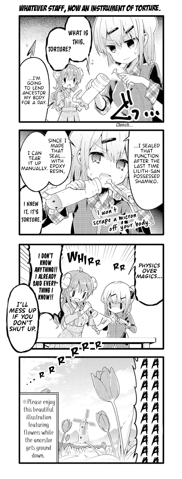 Machikado Mazoku Chapter 33 page 5 - Chapter 33: The Witch of Darkness Returns! Steam From Hell!