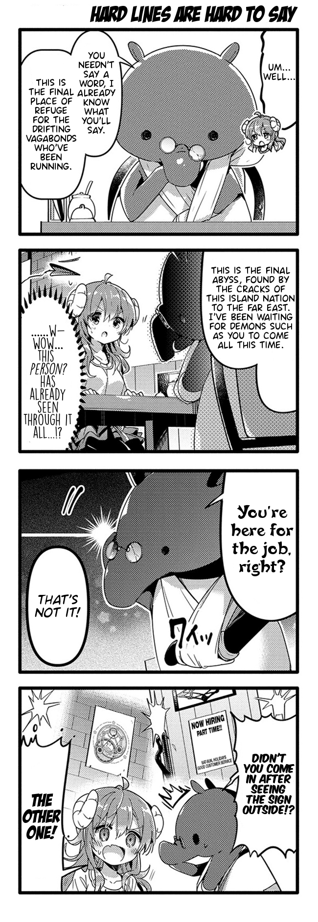 Machikado Mazoku Chapter 34 page 8 - Chapter 34: New Species Found! Neighborhood Cafe is a Demon's Den!