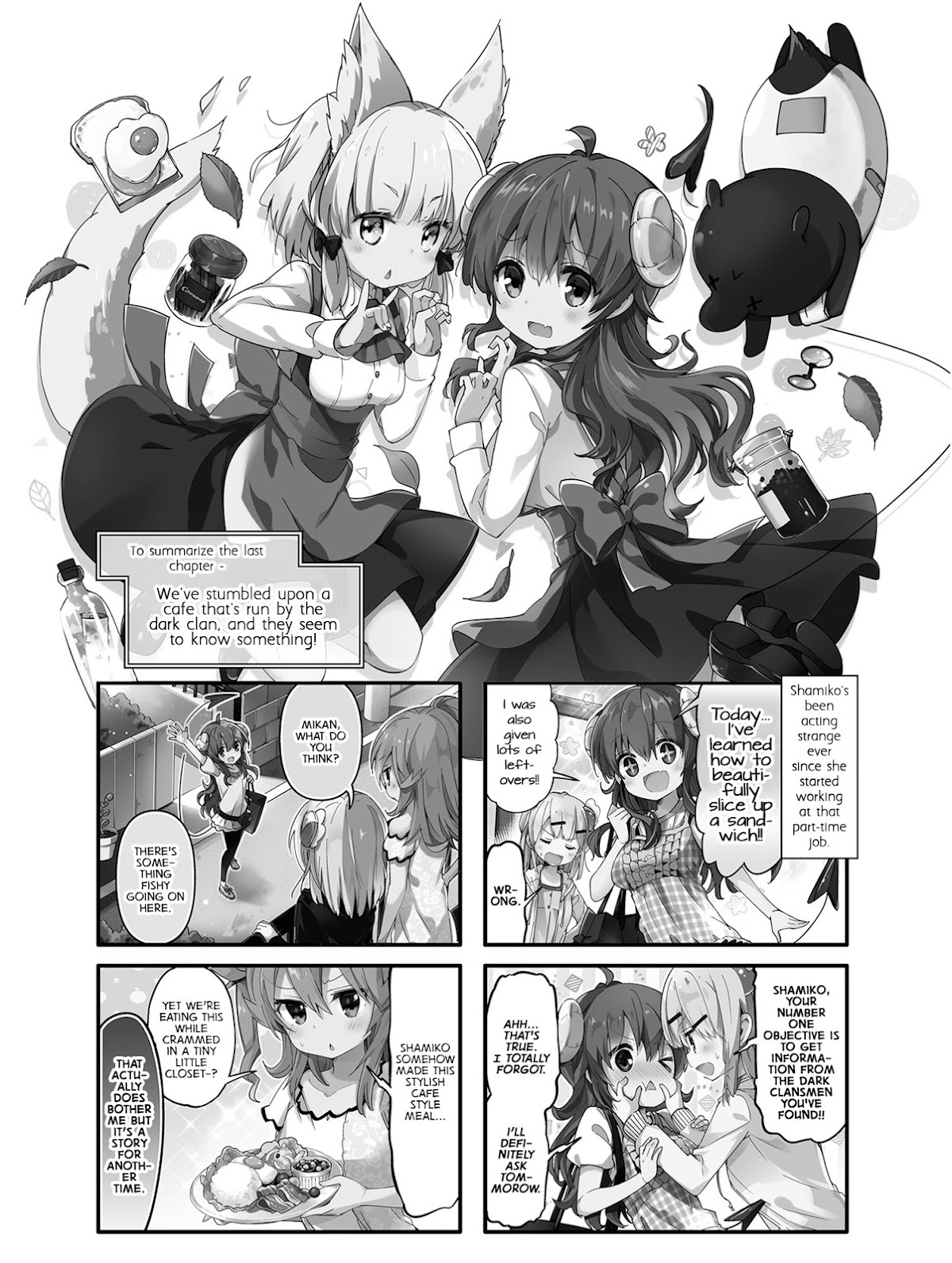 Machikado Mazoku Chapter 35 page 1 - Chapter 35: Raid! Momo's Rescue Shamiko Operation!