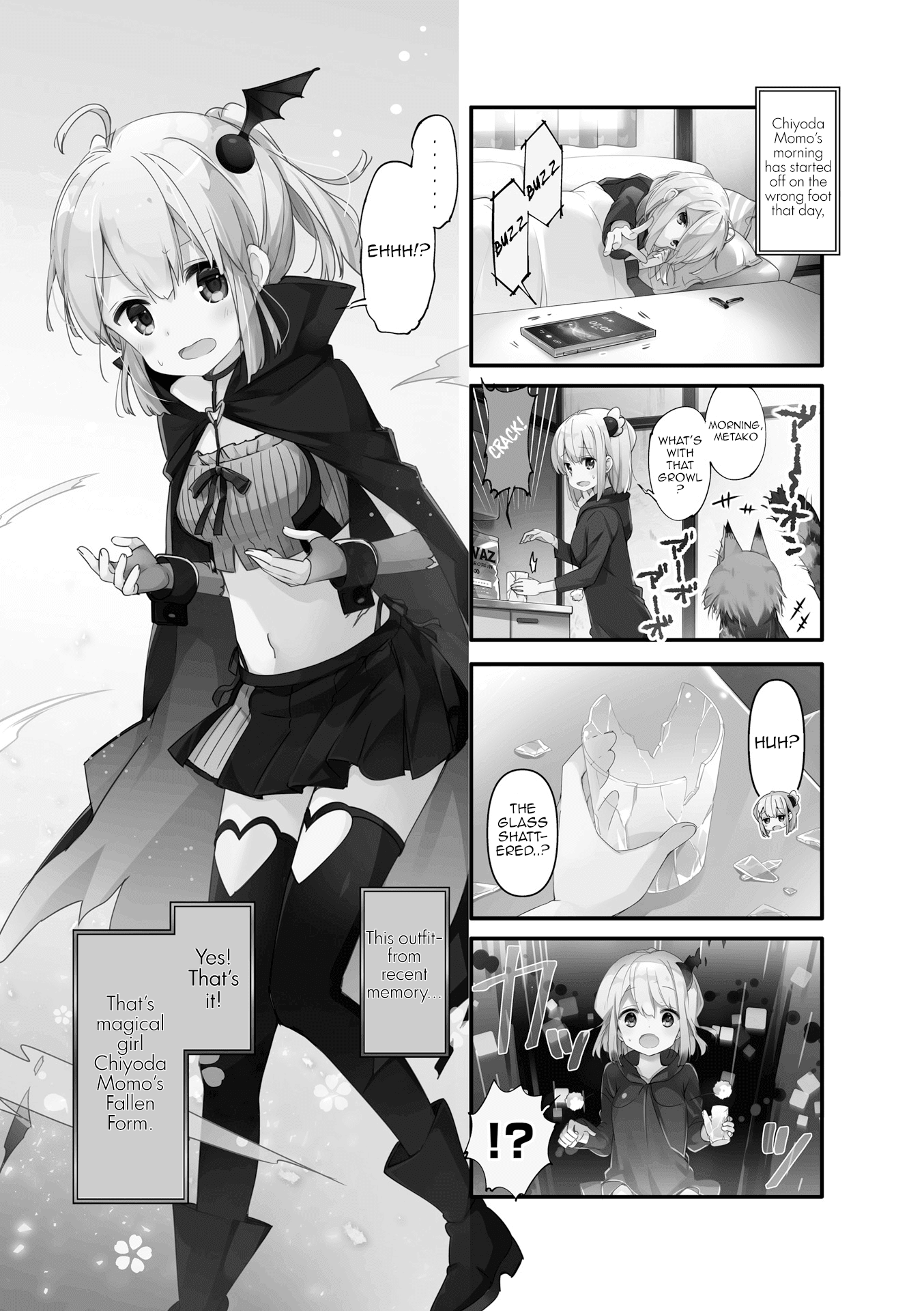 Machikado Mazoku Chapter 44 page 1 - Chapter 44: Black Emotions!! Darkness Peach Special!!!