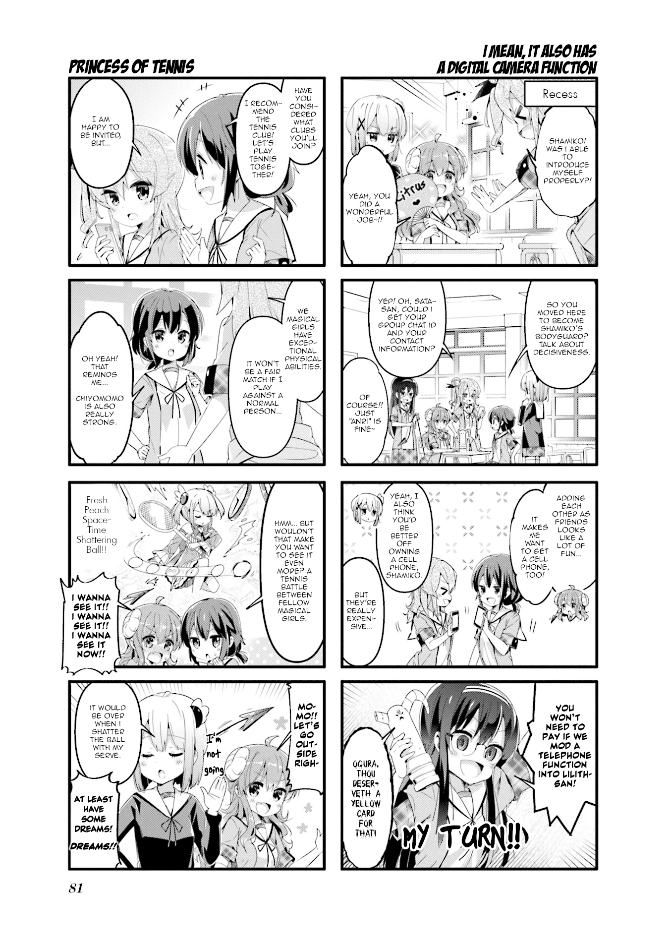 Machikado Mazoku Chapter 48 page 3 - Chapter 48: A New School Term! The Magical Girl’s New Role!