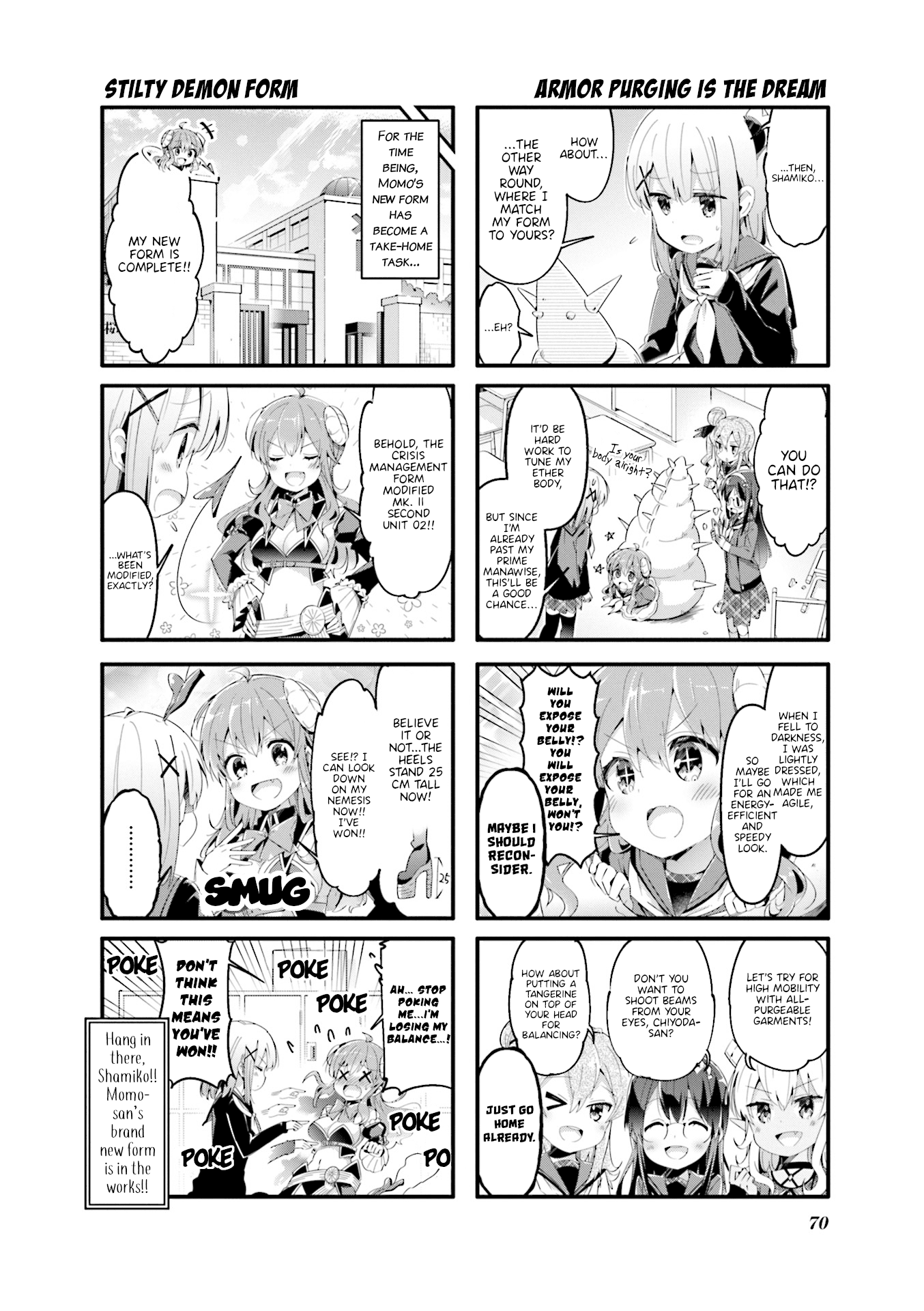 Machikado Mazoku Chapter 59 page 8 - Chapter 59: Put Our Heads Together! The Demon’s New Battle Outfit