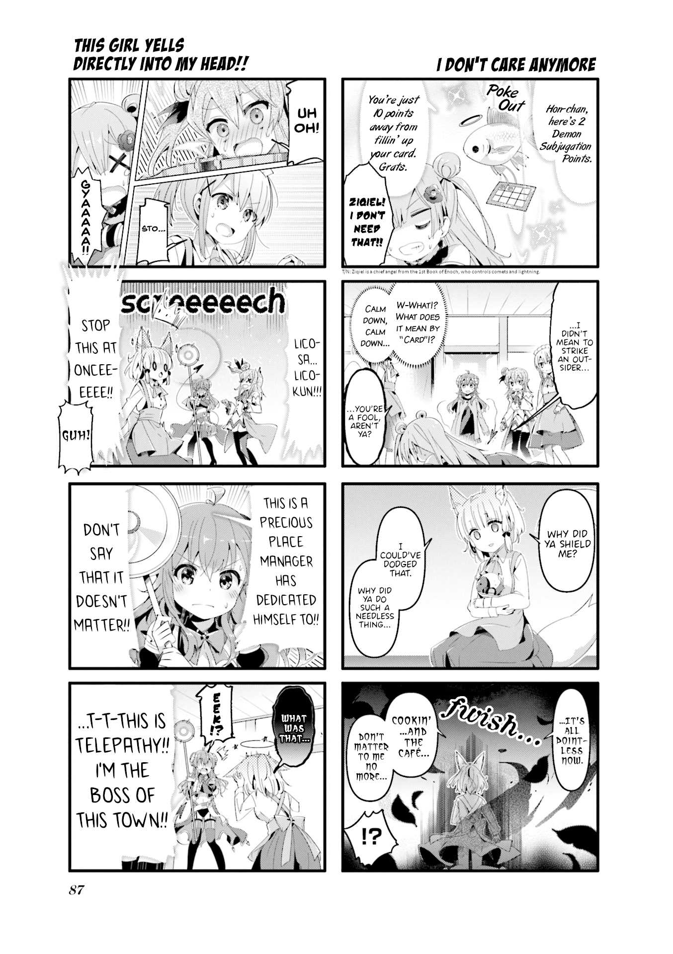 Machikado Mazoku Chapter 61 page 7 - Chapter 61: The Uninvited Guest! The Ruins-Styled Cafe is a Powder Keg!!