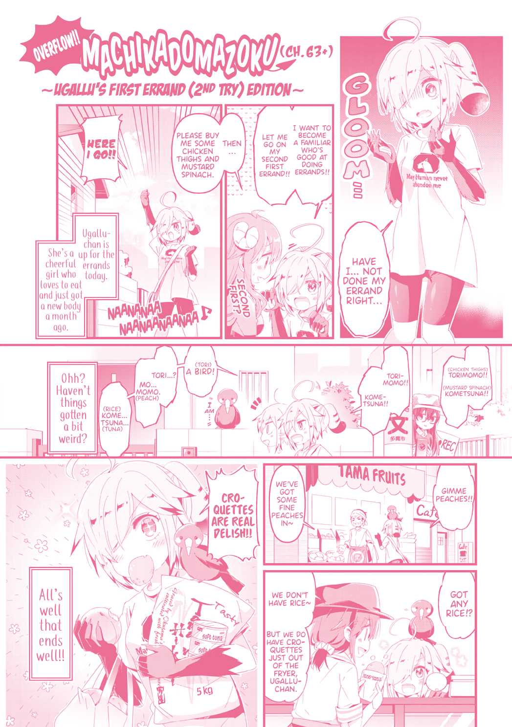 Machikado Mazoku Chapter 64.5 page 1 - Chapter 64.5: Extra and Volume 5 Contents