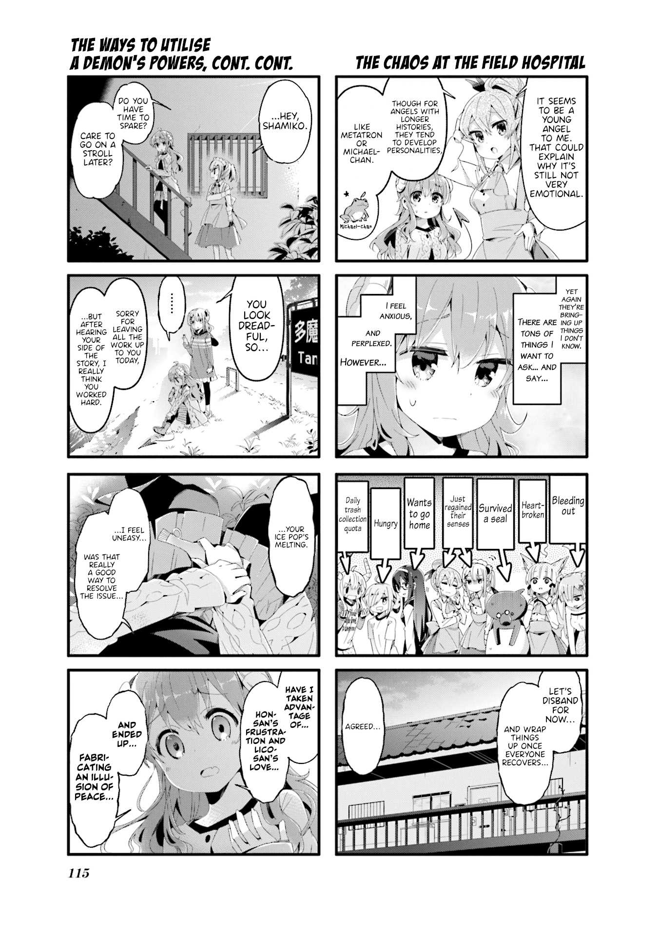 Machikado Mazoku Chapter 64 page 5 - Chapter 64: A Blend of Emotions!! Banda Terrace’s New Friend!!