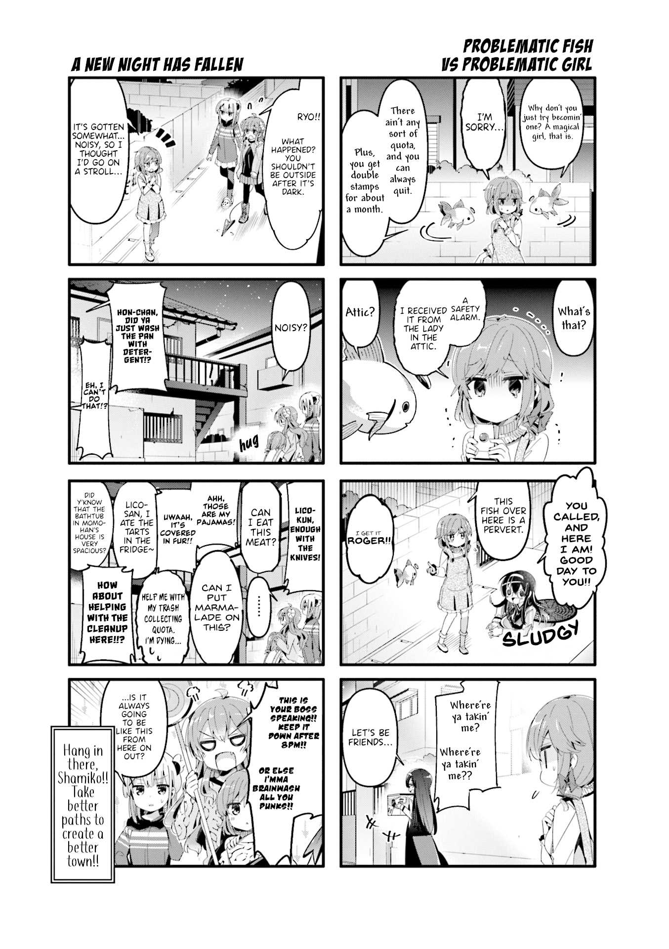 Machikado Mazoku Chapter 64 page 9 - Chapter 64: A Blend of Emotions!! Banda Terrace’s New Friend!!