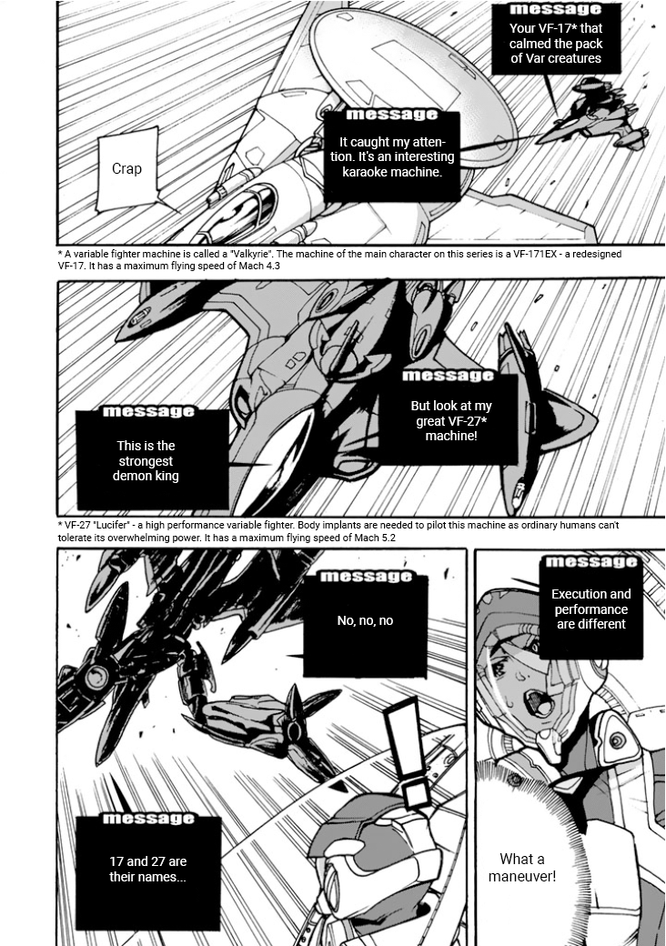 Macross Delta Side Story: Macross E Chapter 3 page 37 - Chapter 3: Black Valkyrie