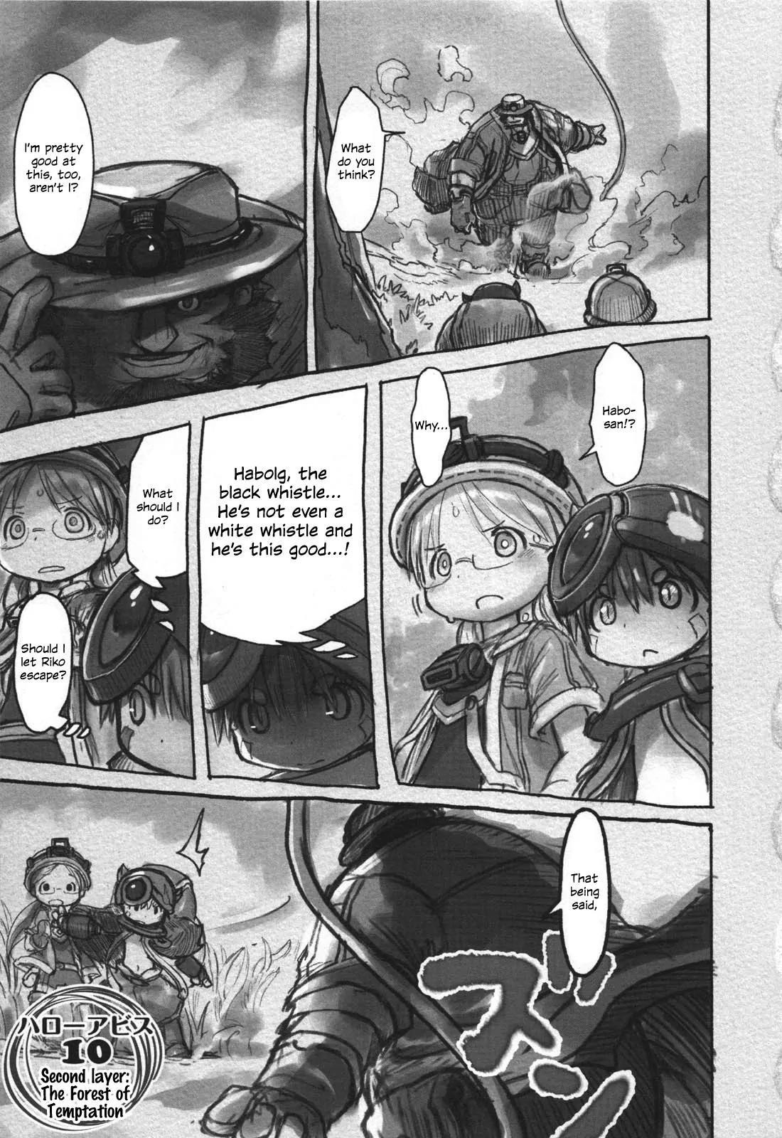 Made in Abyss Chapter 10 page 1 - Chapter 10: The Depths' Second Layer: The Forest of Temptation