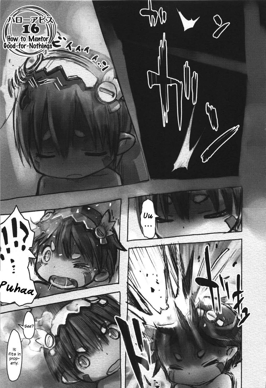 Made in Abyss Chapter 16 page 1 - Chapter 16: A Vile Mentoring Method