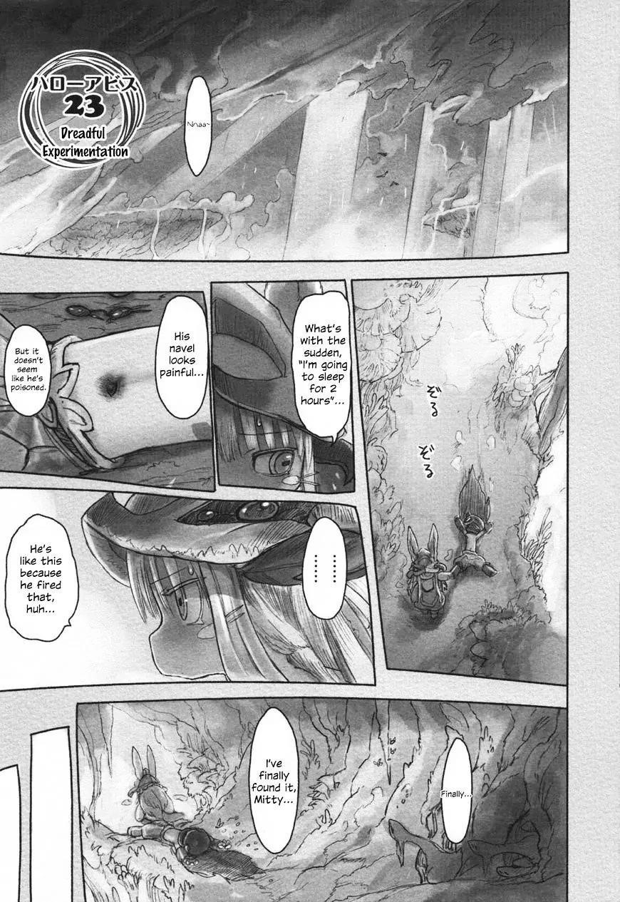 Made in Abyss Chapter 23 page 1 - Chapter 23: A Dreadful Experiment