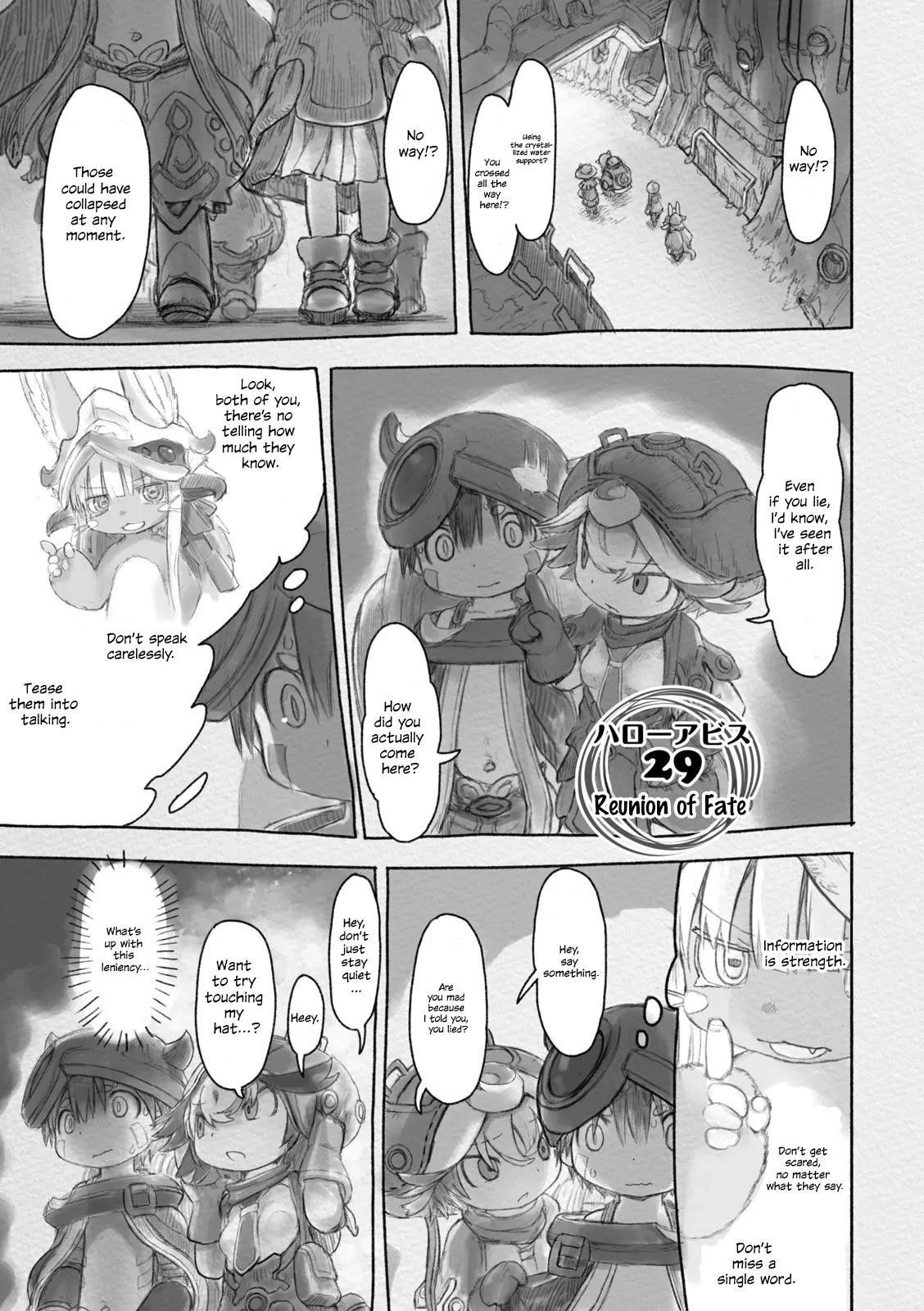 Made in Abyss Chapter 29 page 1 - Chapter 29: A Fateful Reunion