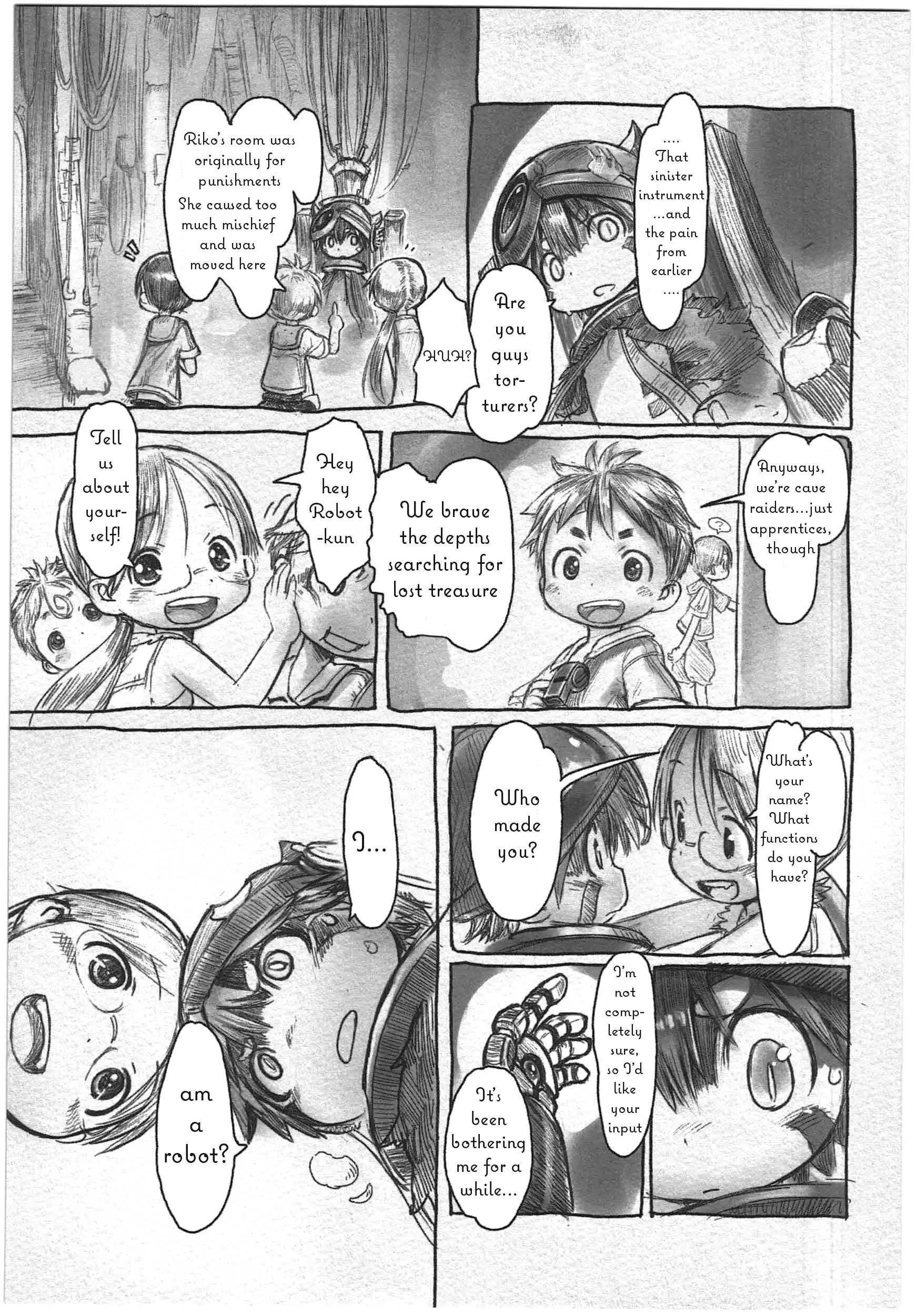 Made in Abyss Chapter 3 page 5 - Chapter 3: Riko's Room: Former Torture Chamber