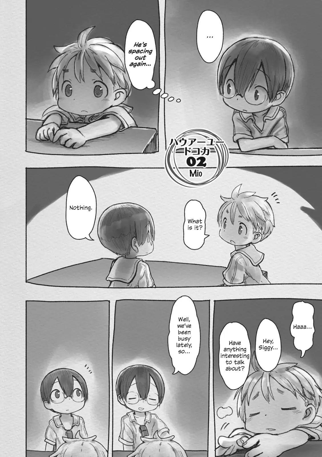 Made in Abyss Chapter 42.1 page 1 - Chapter 42.1: Side Story 2: Mio