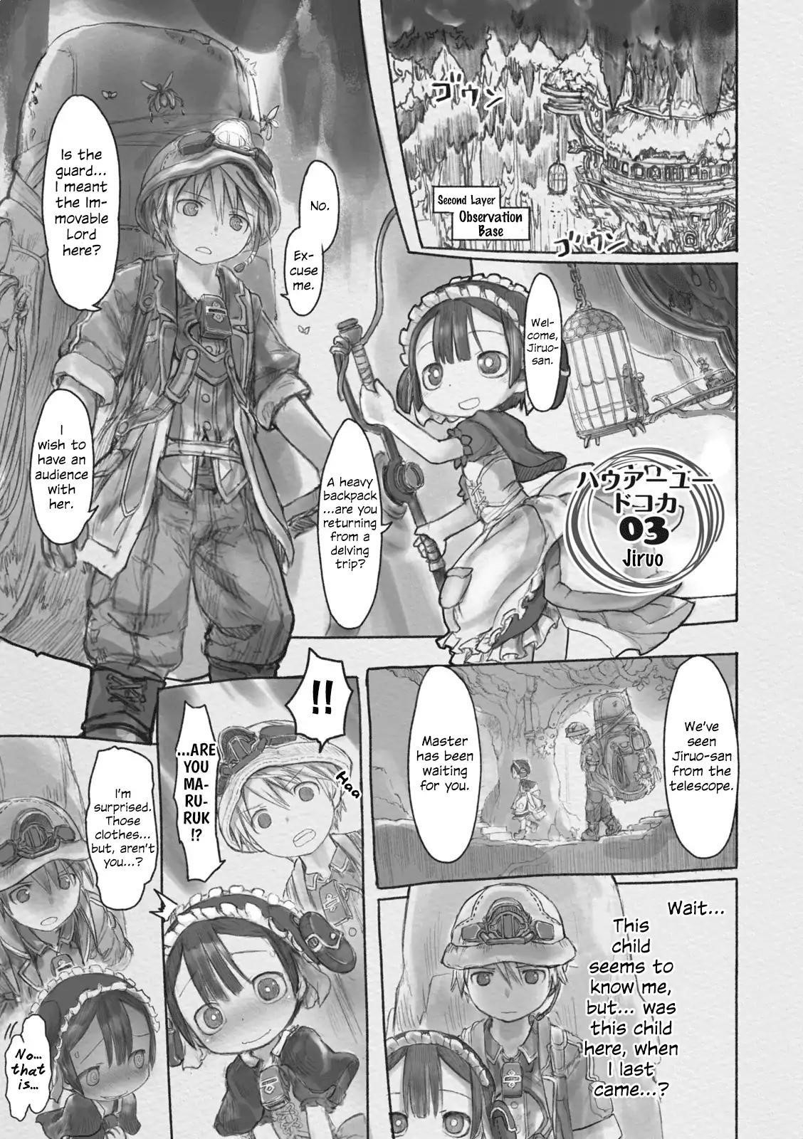Made in Abyss Chapter 42.2 page 1 - Chapter 42.2: Side Story 3: Jiruo