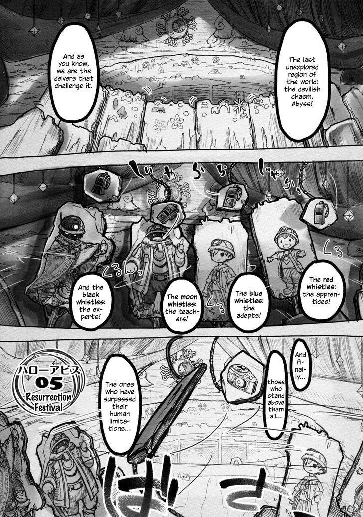 Made in Abyss Chapter 5 page 1 - Chapter 5: Resurrection Festival