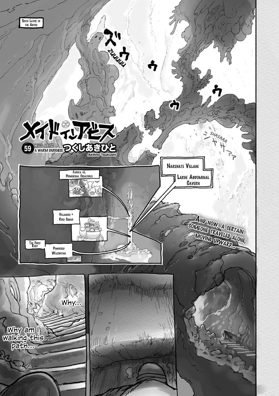 Made in Abyss Chapter 59 page 1 - Chapter 59: Warm Darkness