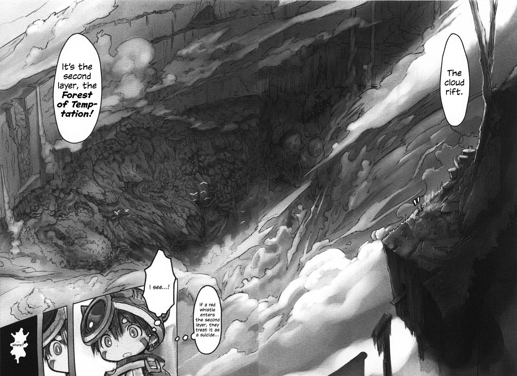 Made in Abyss Chapter 9 page 16 - Chapter 9: The Depths' First Layer: The Edge of the Abyss