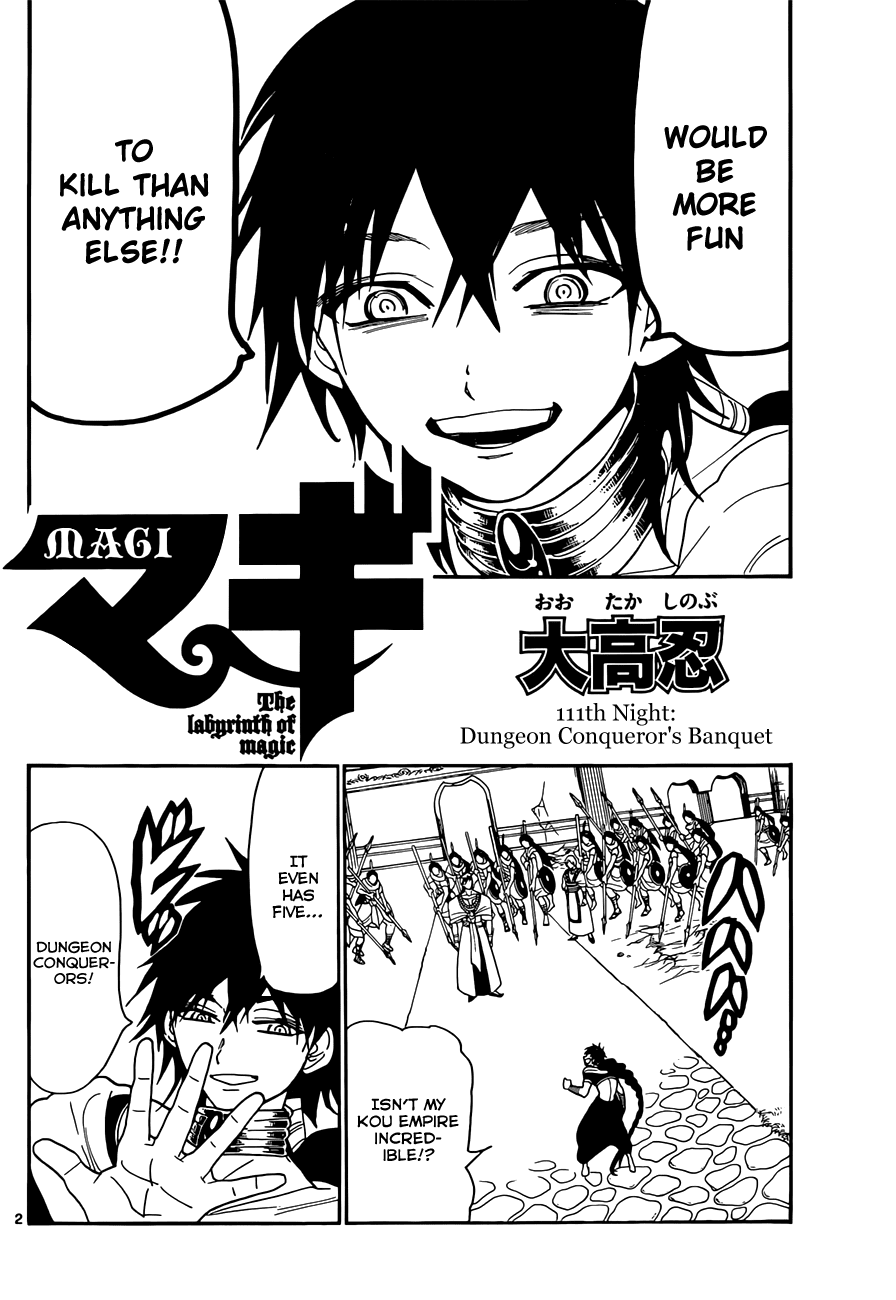Magi - Labyrinth of Magic Chapter 111 page 4 - Chapter 111: Dungeon Conqueror's Banquet