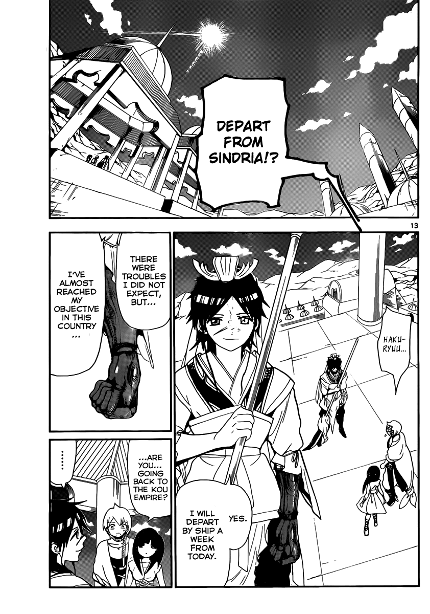 Magi - Labyrinth of Magic Chapter 117 page 14 - Chapter 117: The Premonition of a New Journey