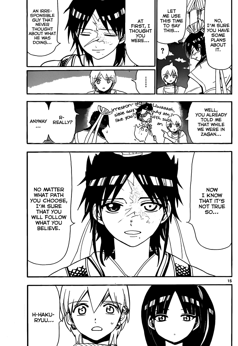 Magi - Labyrinth of Magic Chapter 117 page 16 - Chapter 117: The Premonition of a New Journey
