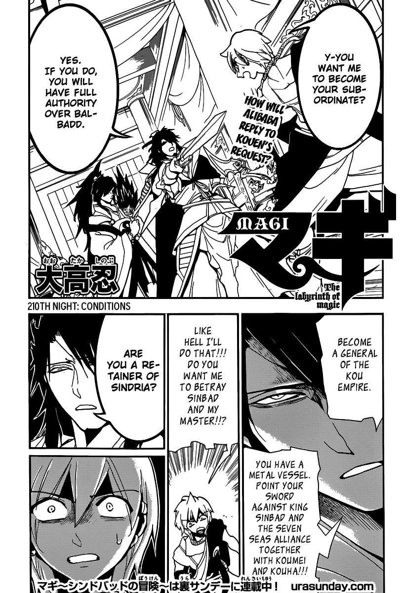 Magi - Labyrinth of Magic Chapter 210 page 2 - Chapter 210: Conditions