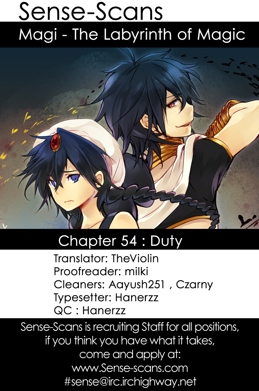 Magi - Labyrinth of Magic Chapter 54 page 1 - Chapter 54: Duty