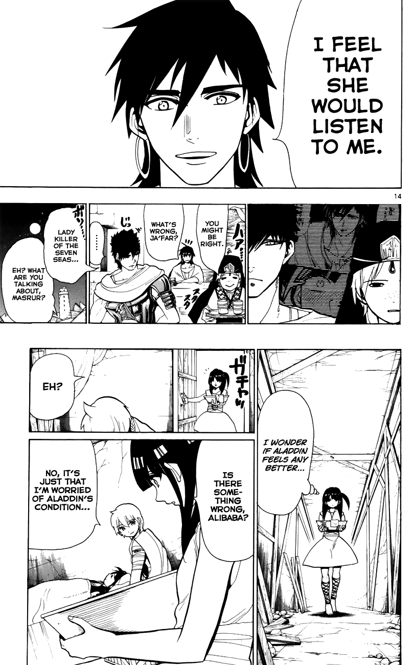 Magi - Labyrinth of Magic Chapter 56 page 16 - Chapter 56: The Djinn's Metal Vessel
