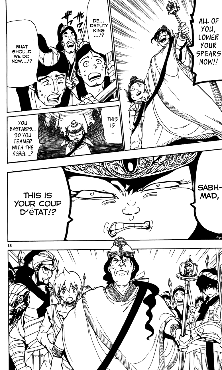 Magi - Labyrinth of Magic Chapter 60 page 18 - Chapter 60: Repeated Showdown