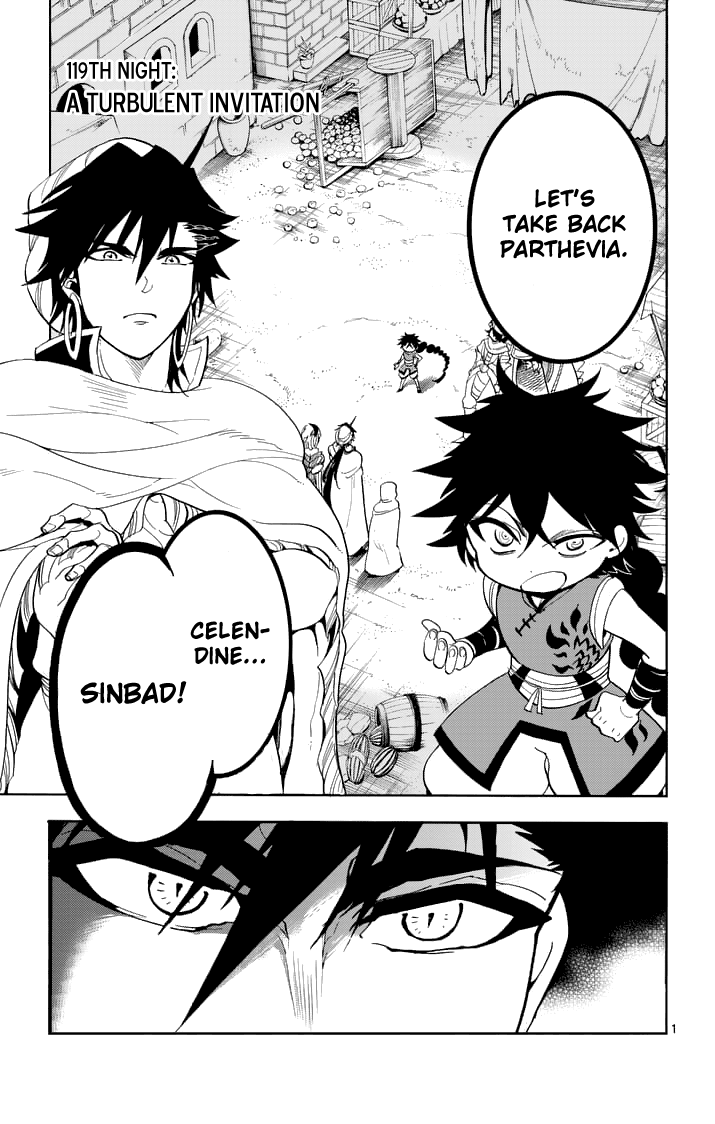 Magi - Sinbad no Bouken Chapter 119 page 3 - Chapter 119: A Turbulent Invitation