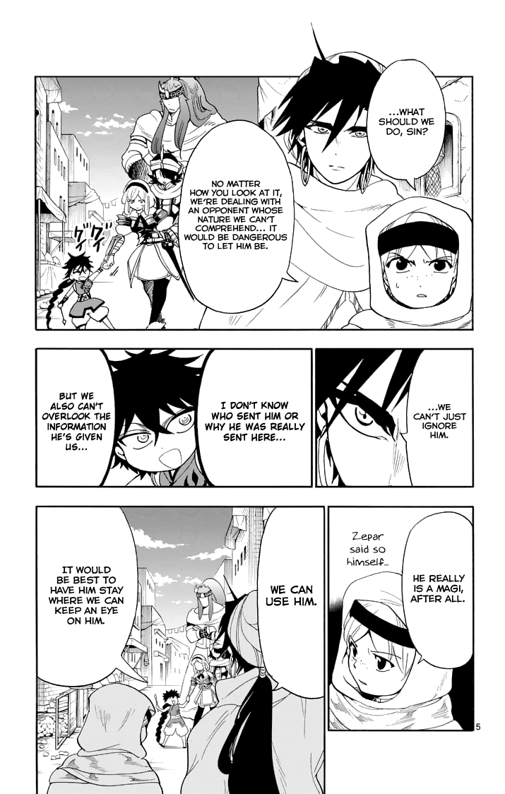 Magi - Sinbad no Bouken Chapter 119 page 7 - Chapter 119: A Turbulent Invitation