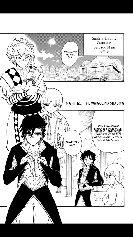 Magi - Sinbad no Bouken Chapter 128 page 3 - Chapter 128: The Wriggling Shadow