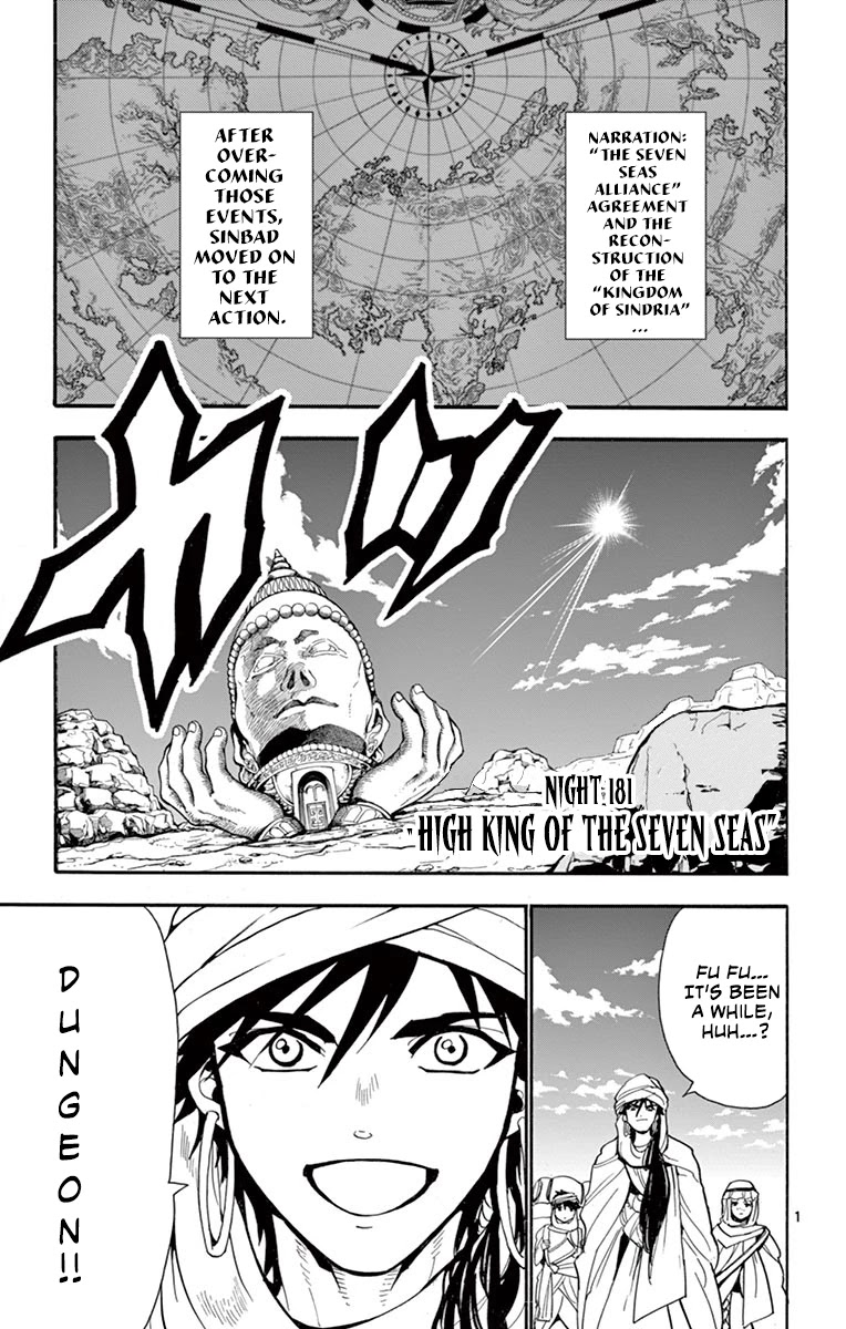 Magi - Sinbad no Bouken Chapter 181 page 1 - Chapter 181: High king of the Seven Seas