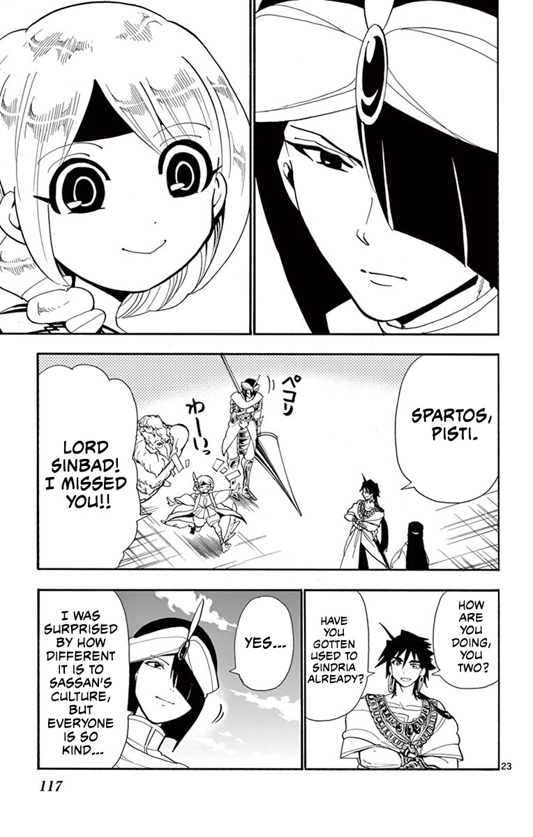 Magi - Sinbad no Bouken Chapter 181 page 23 - Chapter 181: High king of the Seven Seas