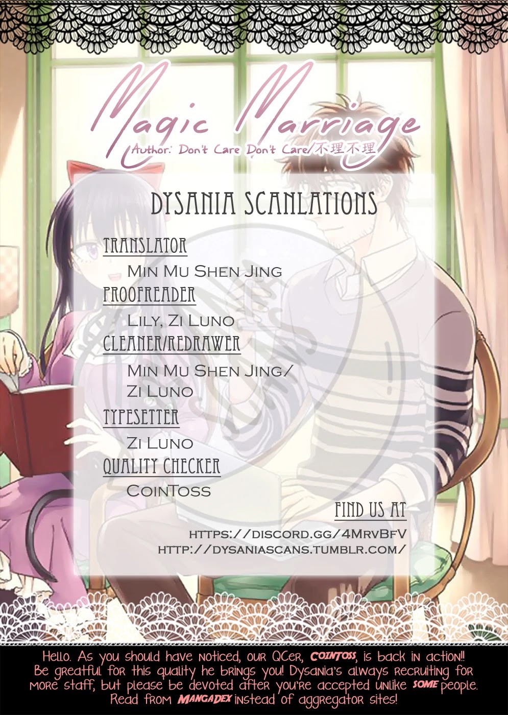 Magic Marriage Chapter 5.2 page 1 - Chapter 5.2: Chocolate and A New Beginning (Part 2)